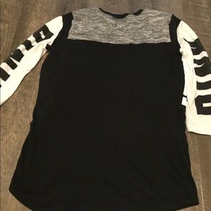 PINK Tops - Pink two tone quarter sleeves top PINK Tops - Pink two tone quarter sleeves top